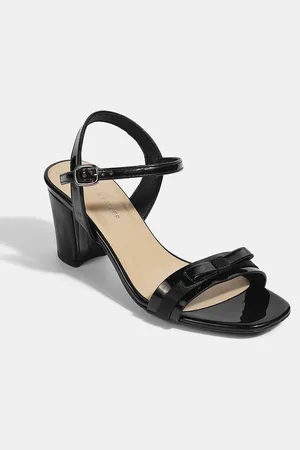 LEMON & PEPPER Women Round Toe Block Heel Sandals with Bows