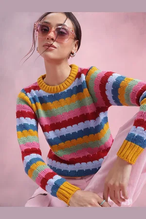 DressBerry Women Striped Pullover