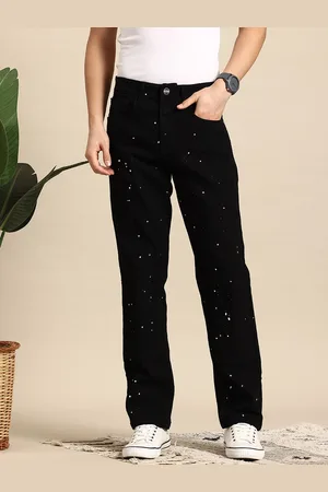 Mast & Harbour Men Printed Stretchable Straight Fit Jeans