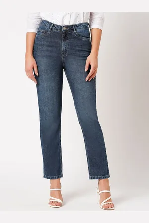 Kraus Women Cotton Relaxed Fit High-Rise Light Fade Jeans