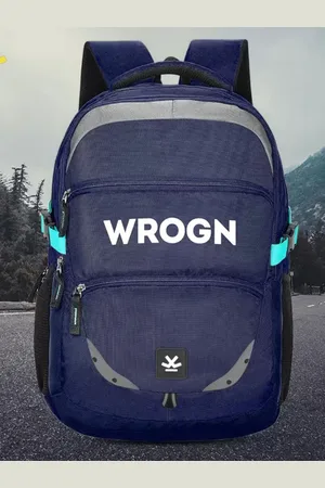 WROGN Unisex Typography Backpack with Reflective Strip