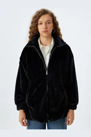 Koton Women Spread Collar Solid Casual Tailored Jacket