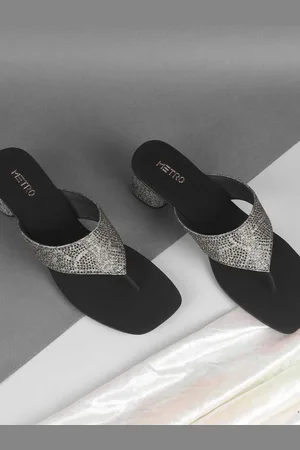 Metro Women Square Toe Block Sandals
