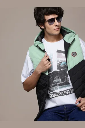 Roadster The Lifestyle Co. Hooded Colourblocked Gilet Padded Jacket