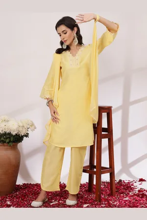 Lakshita Women Ethnic Motifs Embroidered Regular Kurta with Trousers & With Dupatta