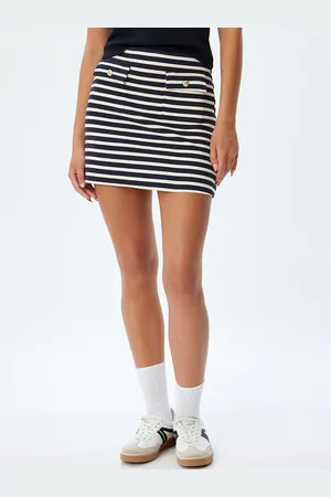 Koton Women Striped A-Line Mini Skirt