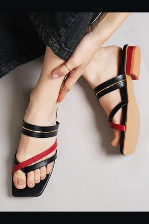Mast & Harbour Women Square Toe Party Block Sandals