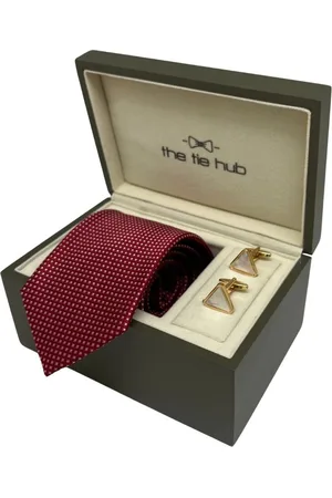 The Tie Hub Men Necktie and Cufflinks Accessory Gift Set