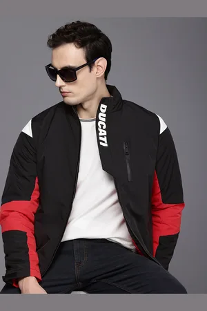 DUCATI Mock Collar Brand Logo Printed Padded Jacket