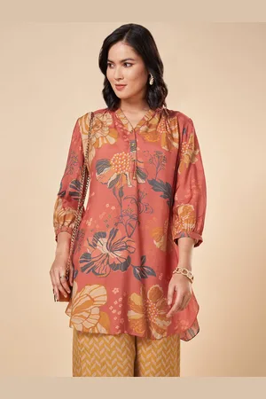 Marigold Lane Women Modal Printed V-Neck Tunic