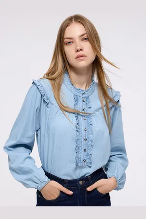 COVER STORY Women Round Neck Long Sleeves Top