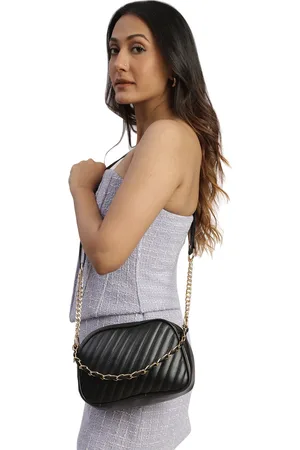 MINI WESST Women Textured Structured Quilted Sling Bag