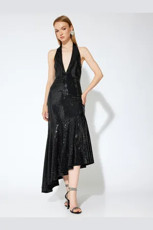 Koton Women Halter Neck Embellished Party Dress