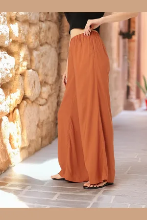 DressBerry Women Mocha Magic Wide Leg Trousers