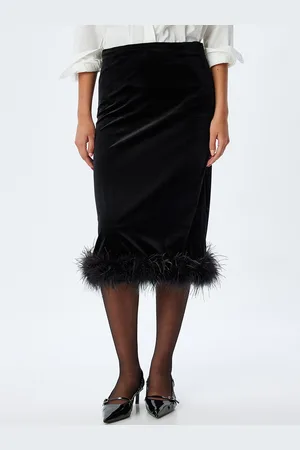 Koton Women A-line Midi Skirt