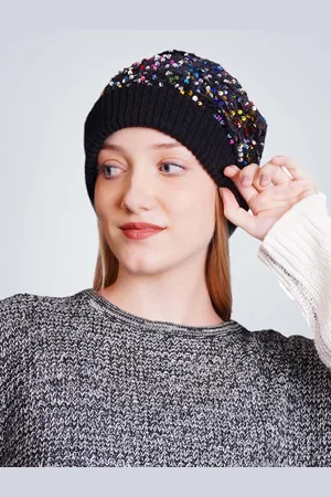 Bharatasya Women Self Design Woollen Beanie