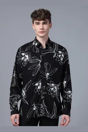 DON VINO Men Comfort Spread Collar Floral Printed Slim Fit Party Shirt