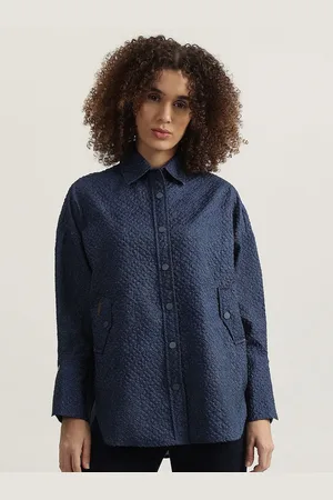 ICONIC Self Design Pure Cotton Shacket