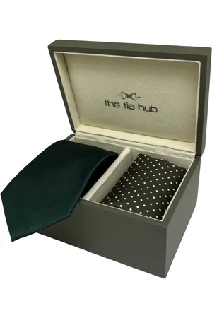 The Tie Hub Men Neck Tie and Pocket Square Accessory Gift Set