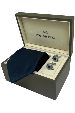 The Tie Hub Men Accessory Gift Set of Tie & Cufflinks