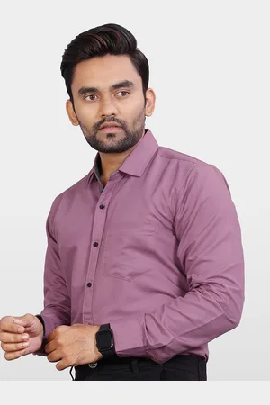 Metronaut Men India Slim Spread Collar Solid Slim Fit Formal Shirt