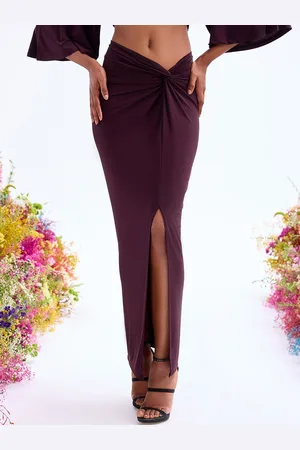 COVER STORY Tiered Straight Maxi Skirt