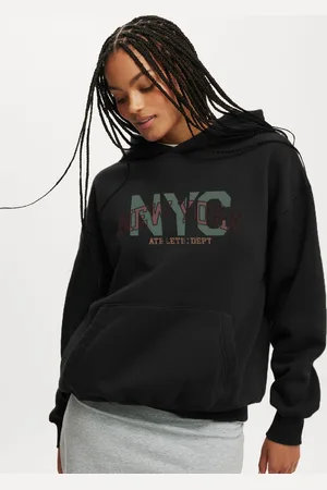 clafoutis Women Printed Long Sleeves Hooded Sweatshirt