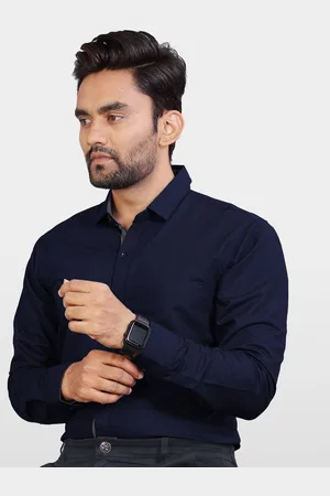 Metronaut Men India Slim Spread Collar Solid Slim Fit Formal Shirt