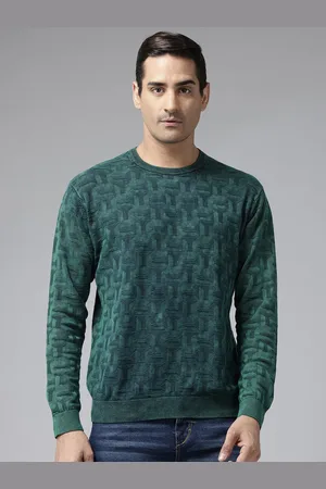 Park Avenue Men Self Design Pure Cotton Pullover
