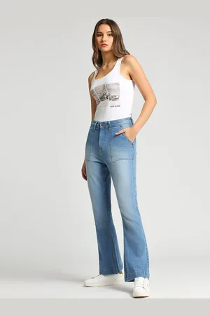 Pepe Jeans Women Slim Fit High-Rise Heavy Fade Stretchable Jeans