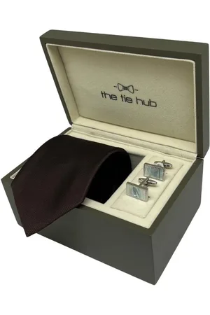 The Tie Hub Men Accessory Gift Set of Tie, Cufflinks, Pocket Square