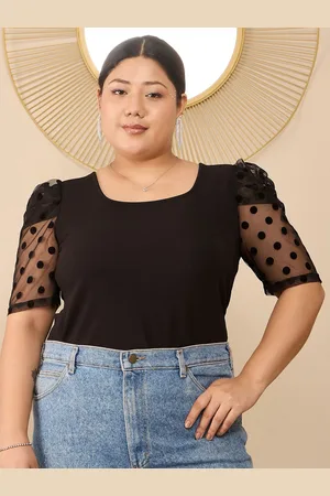Berrylush Puff Sleeve Plus Size Top