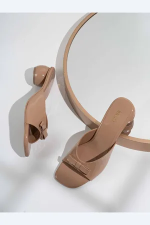 Inc 5 Women Open Toe Block Heel Mules