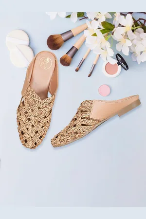 MEHNAM Women Synthetic Leather Mules Flats