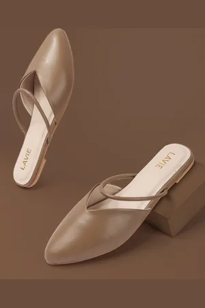LAVIE Women Open Toe Mules Flats With No Back Strap
