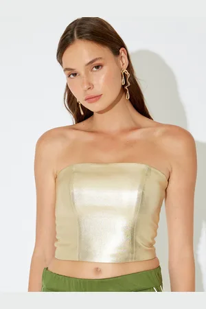 Koton Women Off-Shoulder Casual Crop Top