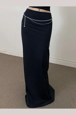 LULU & SKY Women A-Line Maxi Slip-On Skirt