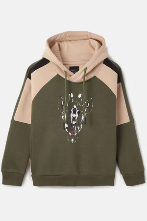 Blue Giraffe Boys Colourblocked Hooded Sweatshirt