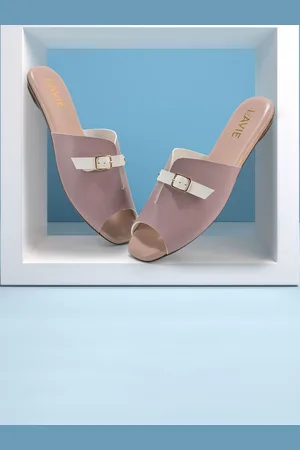 LAVIE Women Colourblocked Open Toe Flats with Buckles