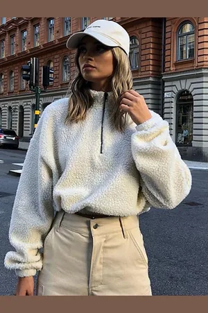 LULU & SKY Women Half Zipper Pullover