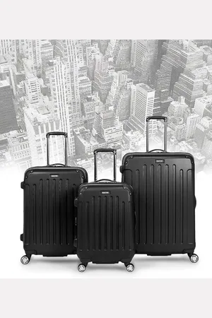 Kenneth Cole Set Of 3 Textured Hard-Sided Trolley Bags