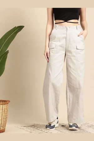 Mast & Harbour Women Pure Cotton Cargo Trousers