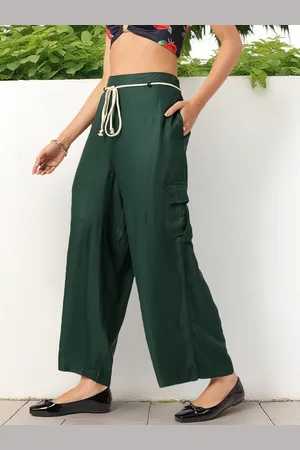 DressBerry Women Signature Statement Belted Cargo Trousers