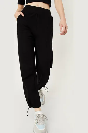Max Collection Women Mid Rise Cotton Track Pants