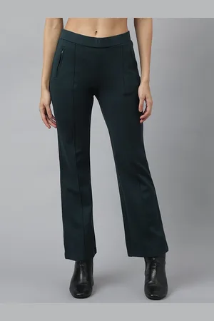 Latin Quarters Women Solid Mid-Rise Bootcut Trousers