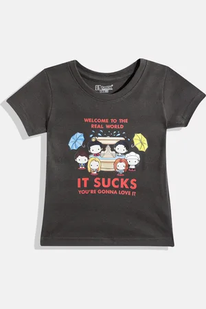 Eteenz Girls Friends Typography Printed T-shirt
