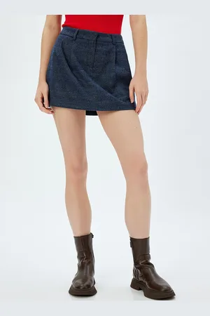 Koton Women Self Design A-Line Mini Skirts