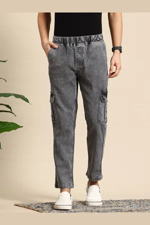 Mast & Harbour Men Cargo-Style Relaxed Jeans