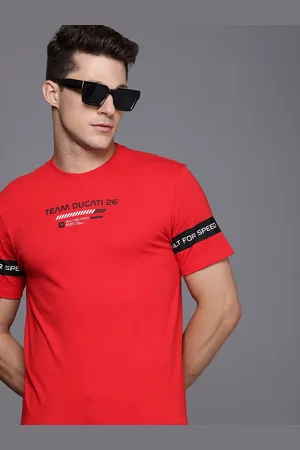 DUCATI Typography Printed Pure Cotton T-shirt