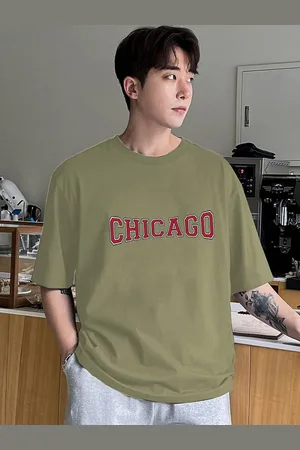 clafoutis Men Typography Printed Drop-Shoulder Sleeves Applique T-shirt